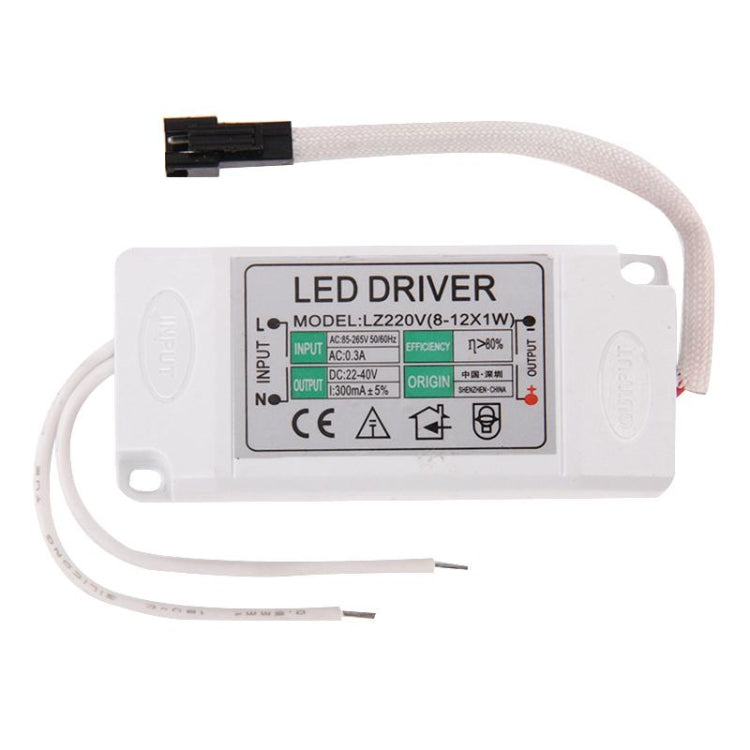 LZ220V (8-12) x 1W Plastic Cover LED Driver, AC 85-265V