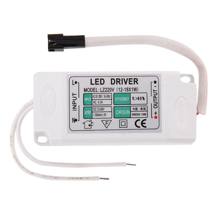 LZ220V (12-18) x 1W Plastic Cover LED Driver, AC 85-265V