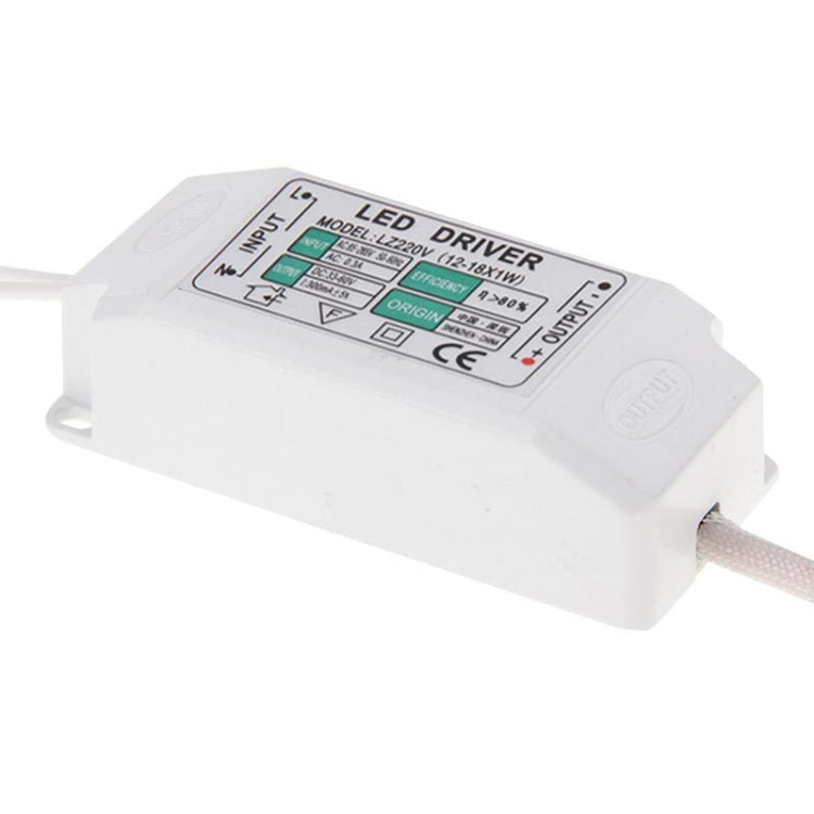 LZ220V (12-18) x 1W Plastic Cover LED Driver, AC 85-265V
