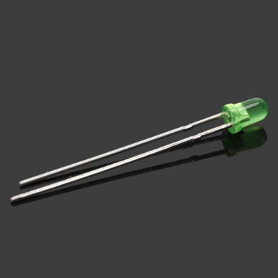 590-635nm 800-1000MCD 3mm LED Lamp (20 Pcs in One Package, the Price is for 20 Pcs)(Green)
