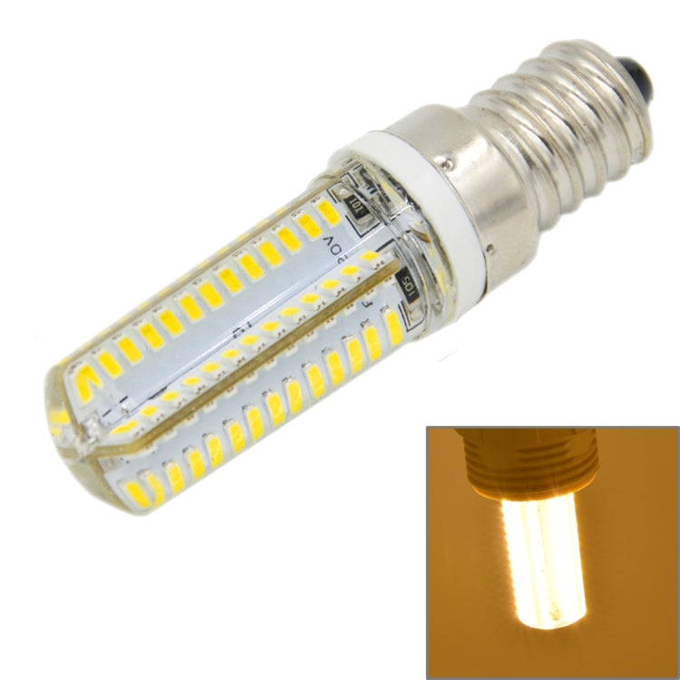 E14 5W 400LM 104 LED SMD 3014 Silicone Corn Light Bulb, AC 220V