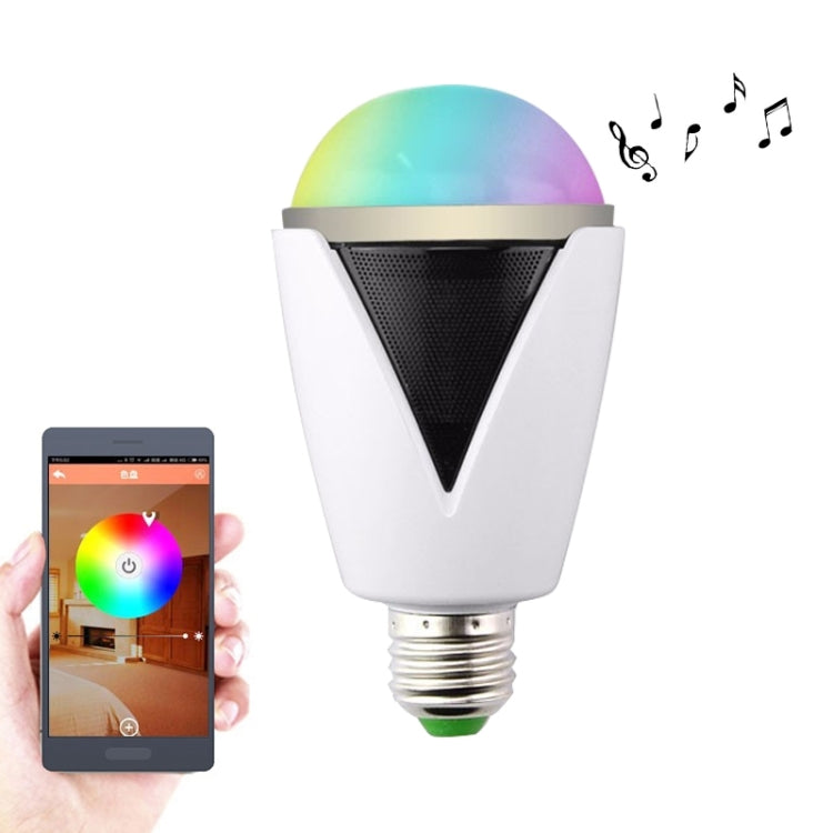 HW02 Bluetooth 4.0 Music Audio Speaker LED Color Bulb Light Lamp, E27