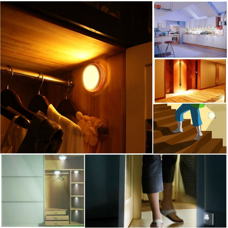 L0606 Infrared Sensor Auto PIR Light Lamp, 6 LED Light for Walkways, Hallways, Stairs, Cabinets