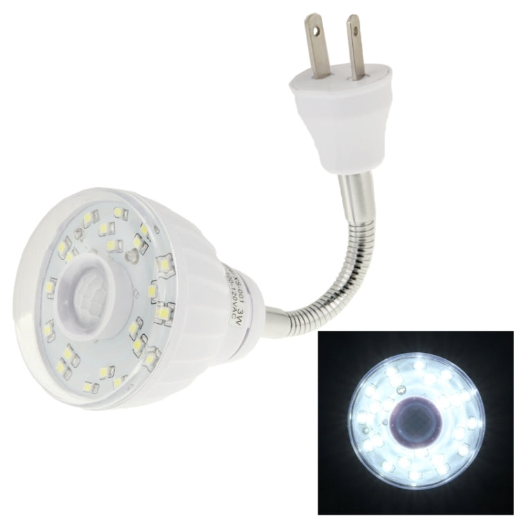 XS-001C US Plug 3W Sensor  LED Automatic Lamp, 22 LEDs, Day White Light, AC 100-120V/60Hz, ensitive Distance: 4-5m(White)