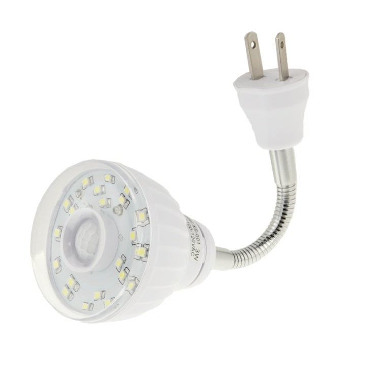 XS-001C US Plug 3W Sensor  LED Automatic Lamp, 22 LEDs, Day White Light, AC 100-120V/60Hz, ensitive Distance: 4-5m(White)