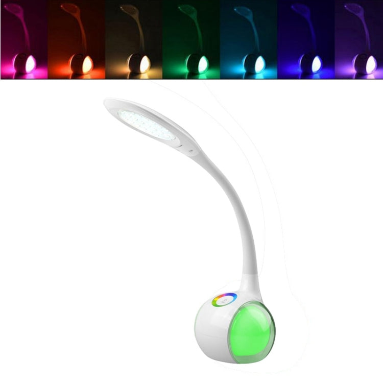 5W USB Charging Multi-function RGB Color 3 Dimmable Levels Night Light, 34 LEDs Changeable LED Table Lamp Eye-protection Touch Control, DC 5V 1A