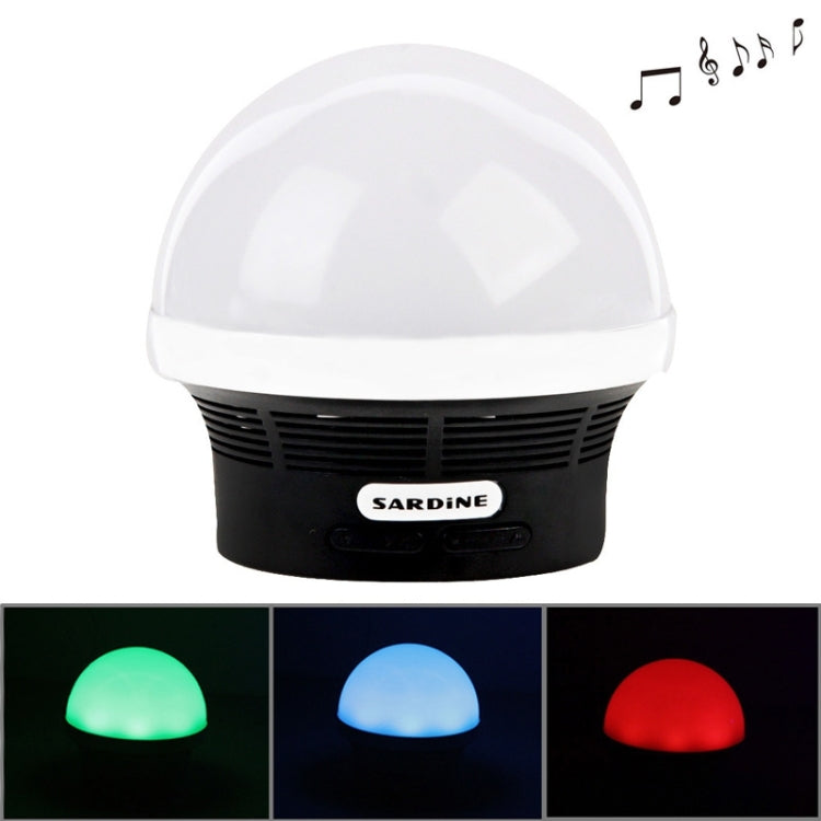 SARDiNE A3 Color Light Mushroom Desk Lamp Multifunctional Wireless Bluetooth Speaker , with Mic & LED Light, Support Hands-free Calls & TF Card & Card Reader Function