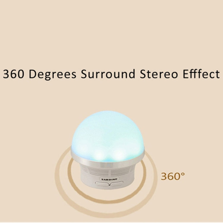SARDiNE A3 Color Light Mushroom Desk Lamp Multifunctional Wireless Bluetooth Speaker , with Mic & LED Light, Support Hands-free Calls & TF Card & Card Reader Function