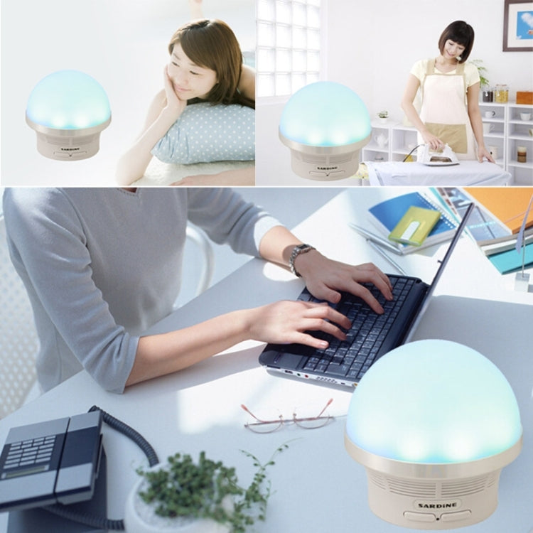 SARDiNE A3 Color Light Mushroom Desk Lamp Multifunctional Wireless Bluetooth Speaker , with Mic & LED Light, Support Hands-free Calls & TF Card & Card Reader Function