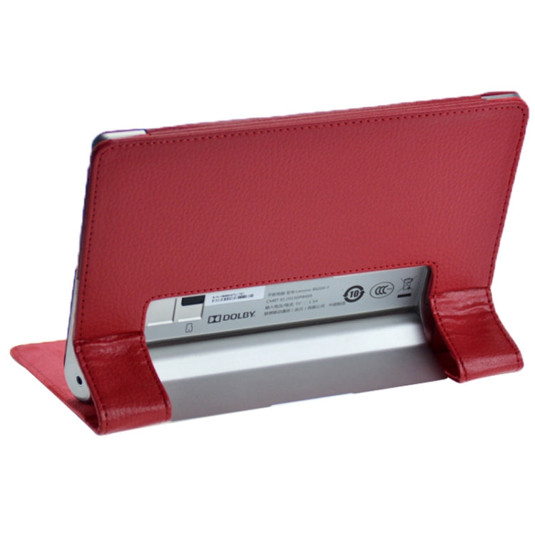 Litchi Texture Leather Case with Holder for Lenovo Yoga Tablet 8 / B6000