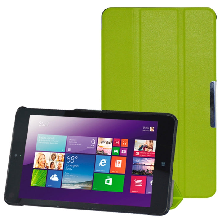 3-folding Custer Texture Voltage Flip Leather Case with Holder for Think Pad 8