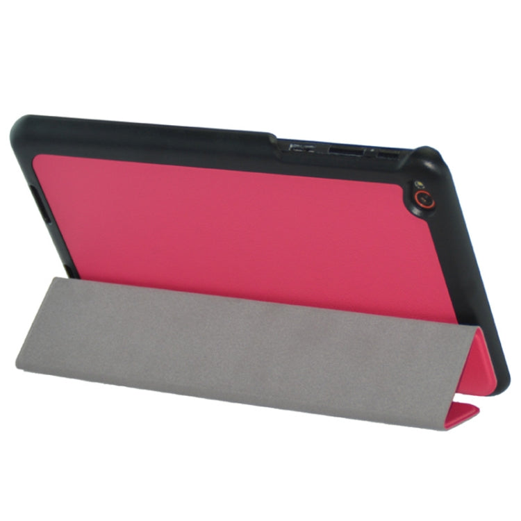 3-folding Custer Texture Voltage Flip Leather Case with Holder for Think Pad 8