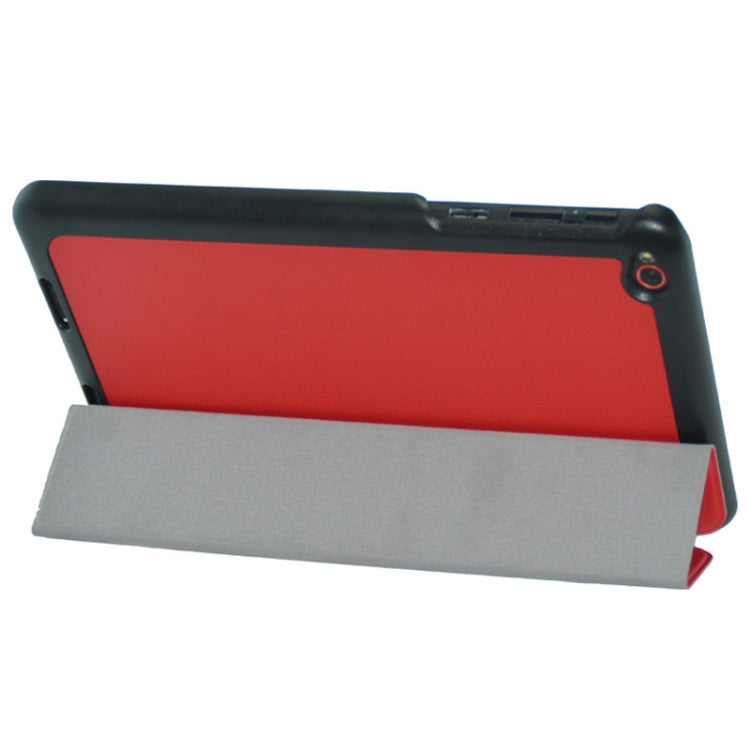 3-folding Custer Texture Voltage Flip Leather Case with Holder for Think Pad 8