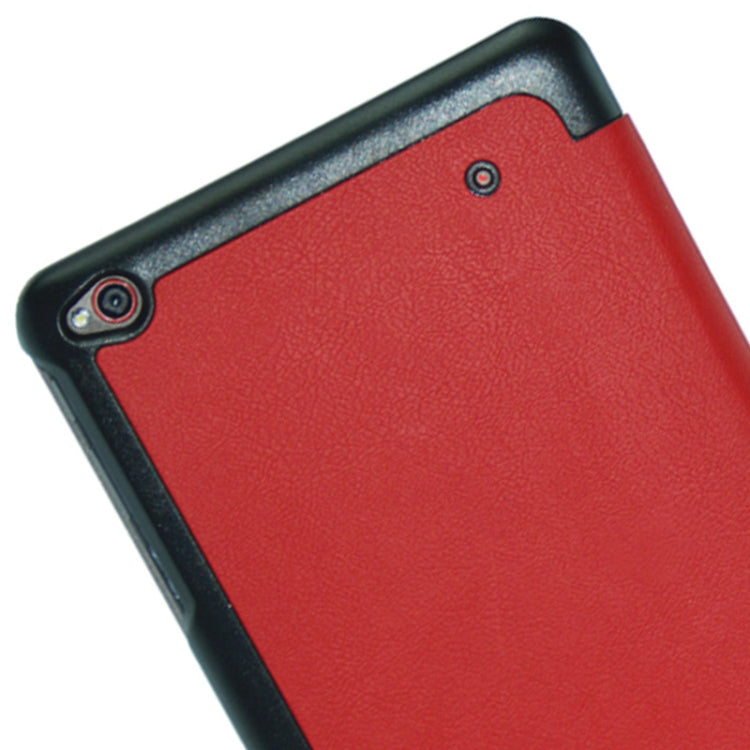3-folding Custer Texture Voltage Flip Leather Case with Holder for Think Pad 8