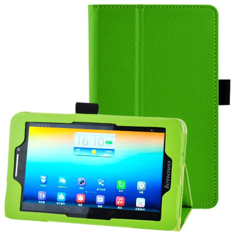 Litchi Texture Leather Case with Holder for Lenovo S5000