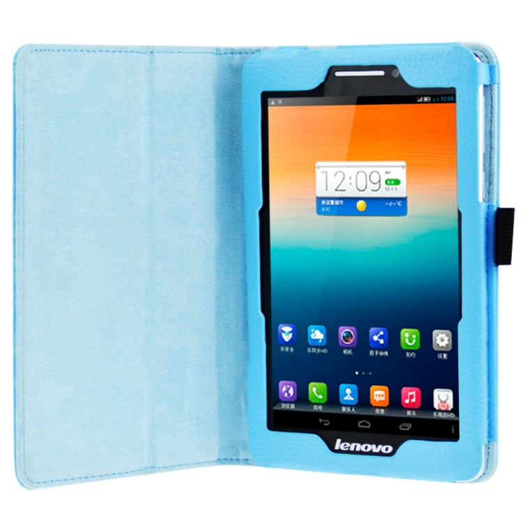 Litchi Texture Leather Case with Holder for Lenovo S5000