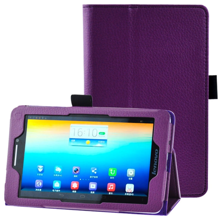 Litchi Texture Leather Case with Holder for Lenovo S5000