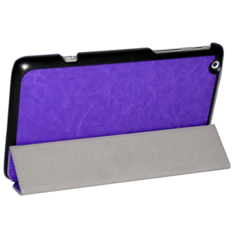 3-folding Crazy Horse Texture Flip Leather Case with Holder for Lenovo Miix 2-8