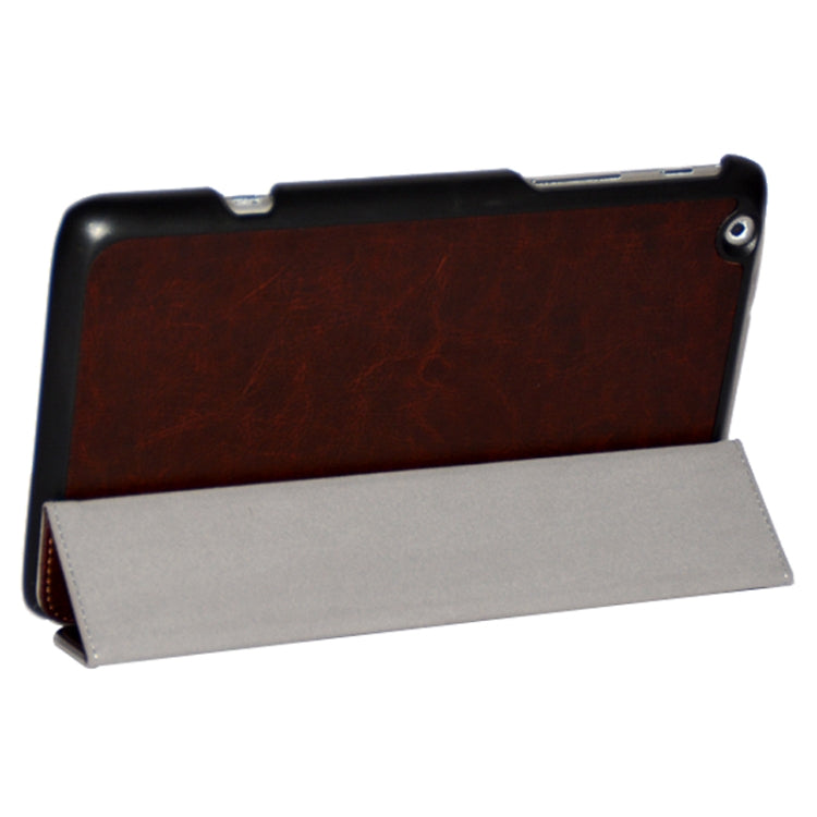 3-folding Crazy Horse Texture Flip Leather Case with Holder for Lenovo Miix 2-8