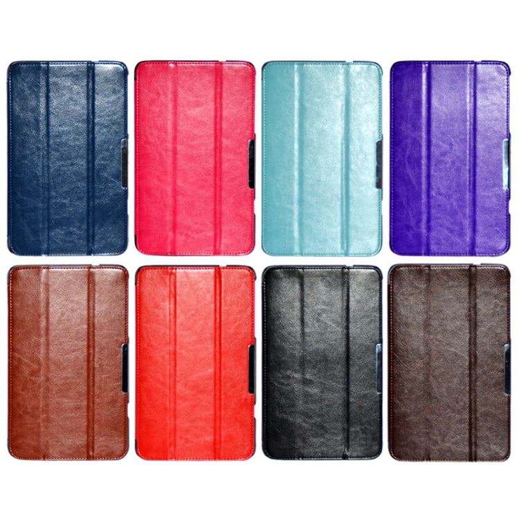 3-folding Crazy Horse Texture Flip Leather Case with Holder for Lenovo Miix 2-8