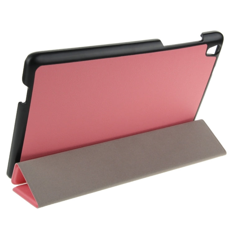 3-folding Custer Texture Magnetic Leather Case with Holder for Lenovo Tab S8-50