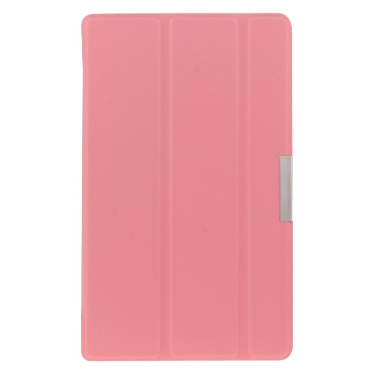 3-folding Custer Texture Magnetic Leather Case with Holder for Lenovo Tab S8-50