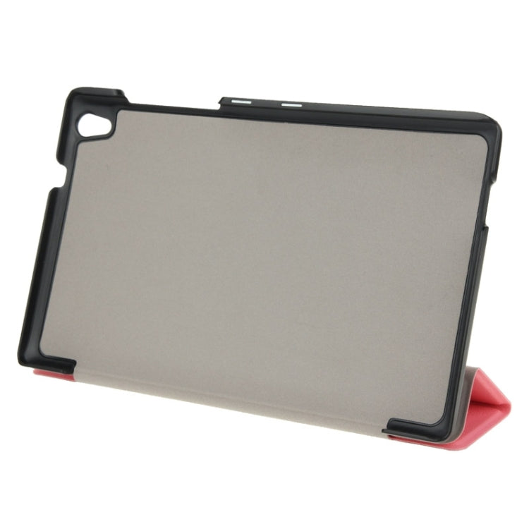 3-folding Custer Texture Magnetic Leather Case with Holder for Lenovo Tab S8-50