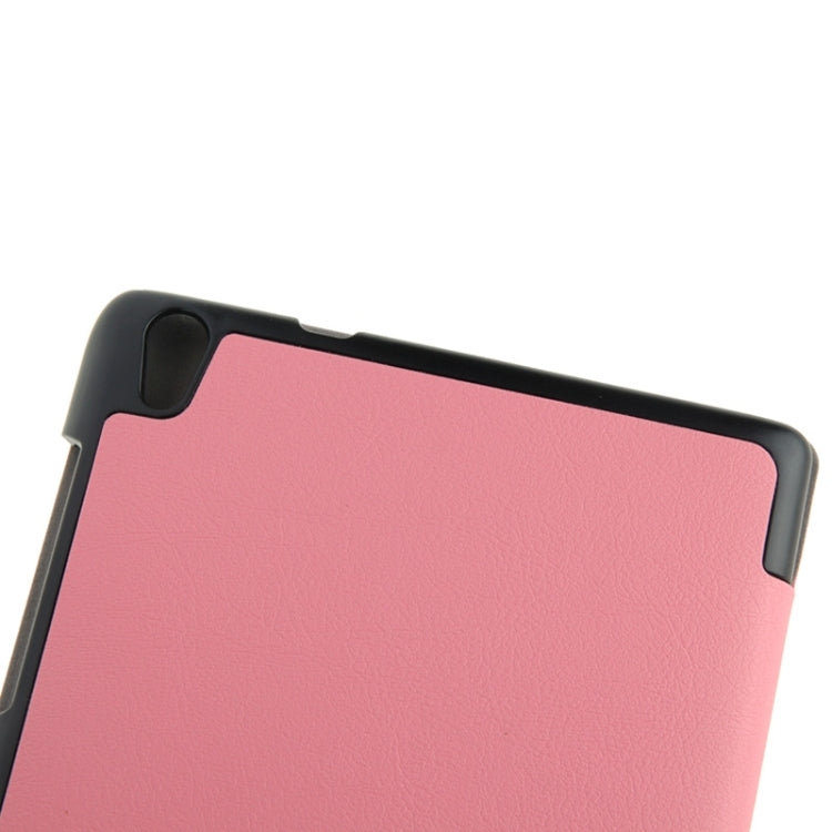 3-folding Custer Texture Magnetic Leather Case with Holder for Lenovo Tab S8-50