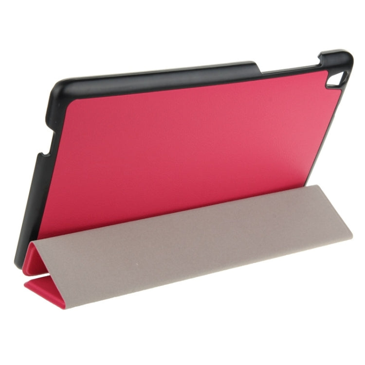 3-folding Custer Texture Magnetic Leather Case with Holder for Lenovo Tab S8-50