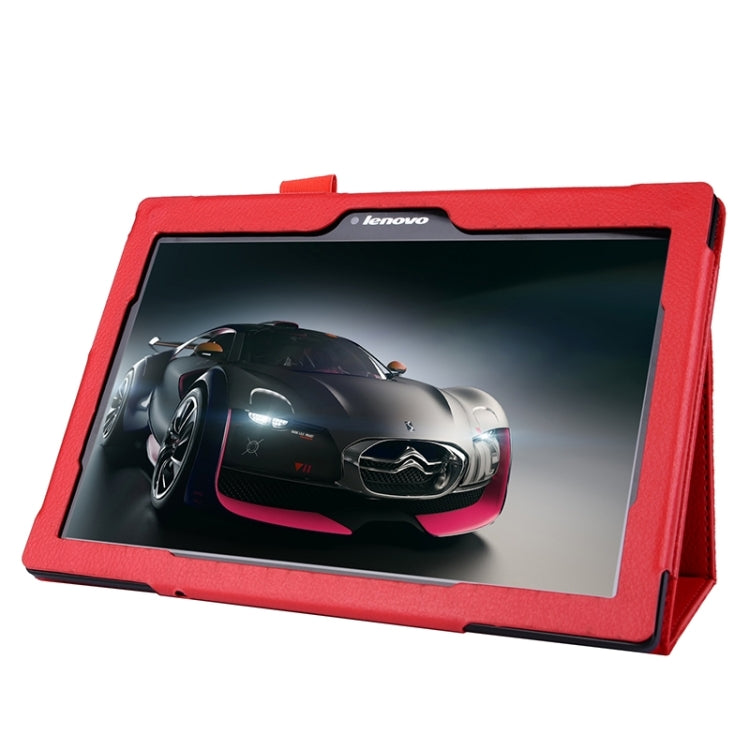Litchi Texture Horizontal Flip Solid Color Leather Case with Two-Folding Holder for Lenovo Tab2 A10-70
