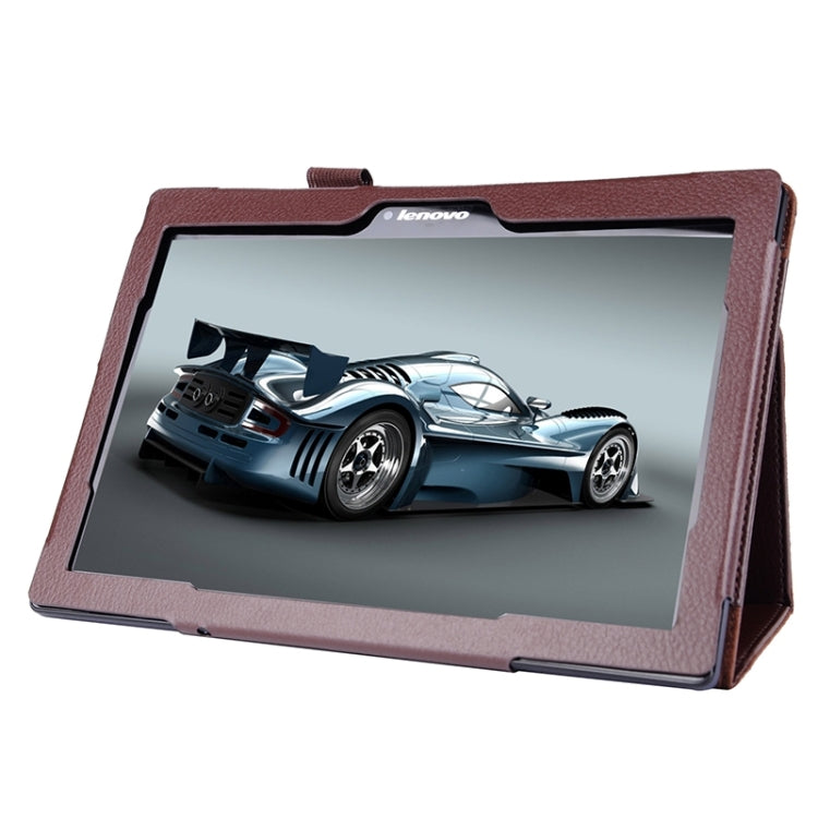 Litchi Texture Horizontal Flip Solid Color Leather Case with Two-Folding Holder for Lenovo Tab2 A10-70