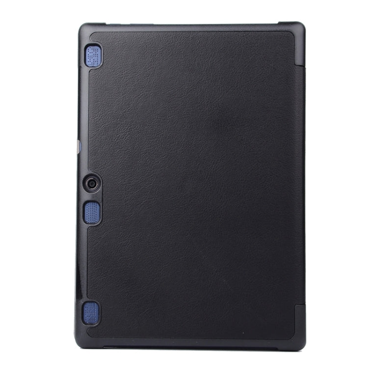 Karst Texture Horizontal Flip Solid Color Leather Case with Three-Folding Holder for Lenovo Tab2 A10-70