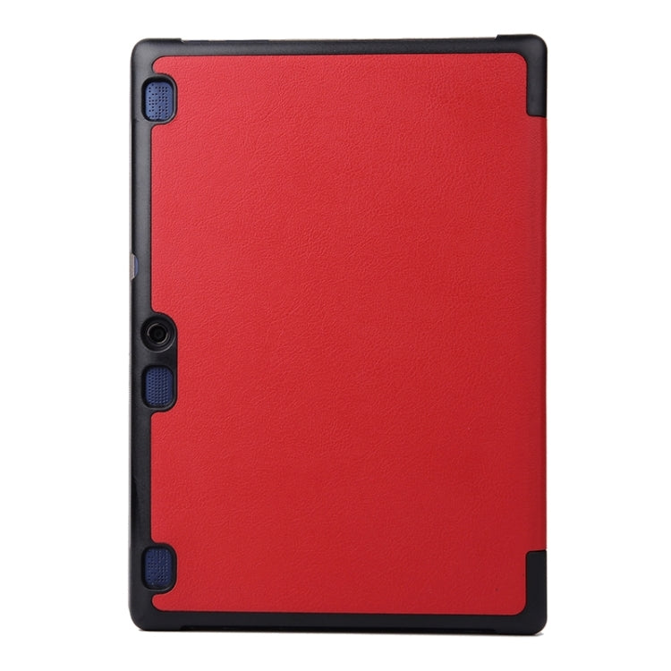 Karst Texture Horizontal Flip Solid Color Leather Case with Three-Folding Holder for Lenovo Tab2 A10-70