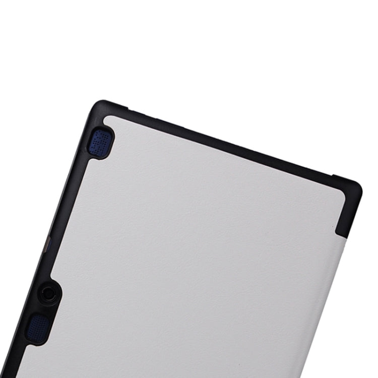 Karst Texture Horizontal Flip Solid Color Leather Case with Three-Folding Holder for Lenovo Tab2 A10-70