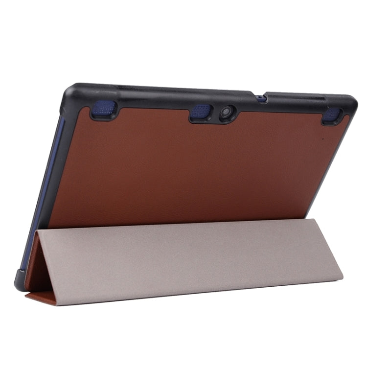 Karst Texture Horizontal Flip Solid Color Leather Case with Three-Folding Holder for Lenovo Tab2 A10-70