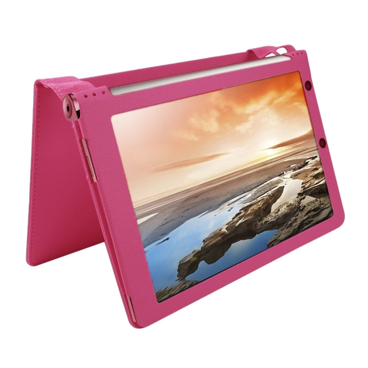 Litchi Texture Magnetic Leather Case with Holder for Lenovo Yoga Tablet 10 / B8000 & 10 HD+ / B8080-F(WMC1562)