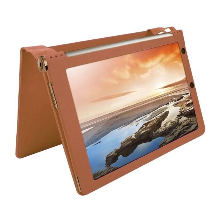 Litchi Texture Magnetic Leather Case with Holder for Lenovo Yoga Tablet 10 / B8000 & 10 HD+ / B8080-F(WMC1562)
