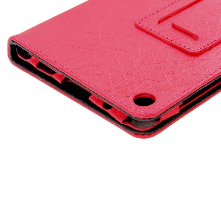 Oracle Texture Magnetic Leather Case with Holder for Lenovo A7-30 / A3300(Red)
