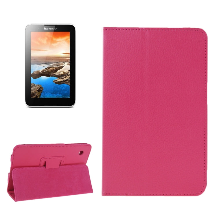 Litchi Texture Magnetic Leather Case with Holder for Lenovo A7-30 / A3300