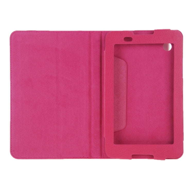 Litchi Texture Magnetic Leather Case with Holder for Lenovo A7-30 / A3300