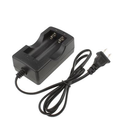 Battery Charger for 18650, Output: 4.2V / 500mA (Only US Plug)(Black)