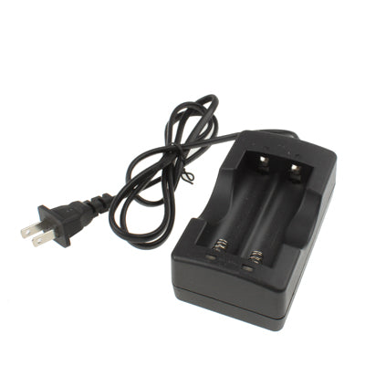 Battery Charger for 18650, Output: 4.2V / 500mA (Only US Plug)(Black)