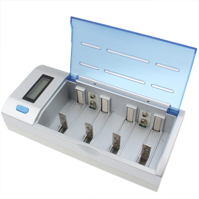 Digital Universal Quick Charger for D / C / AA / AAA /9V(Silver)