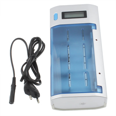 Digital Universal Quick Charger for D / C / AA / AAA /9V(Silver)