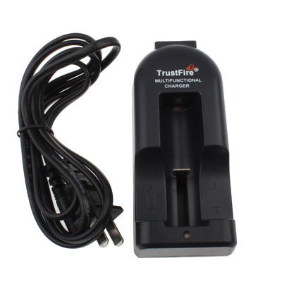 TrustFire Battery Charger for 10440 / 14500 / 17670 / 18500 / 18650, Output: 4.2V / 500mA (US Plug)(Black)