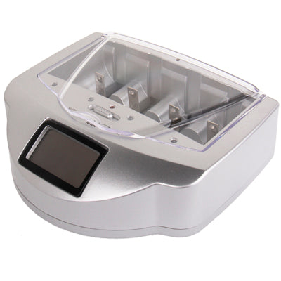 Universal and Intelligent Alkaline Battery Charger RC999 with Certificated Adaptor(Silver)