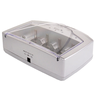 Universal and Intelligent Alkaline Battery Charger RC999 with Certificated Adaptor(Silver)
