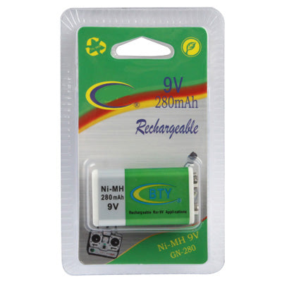 9V 280mAh Rechargeable Ni-MH Battery