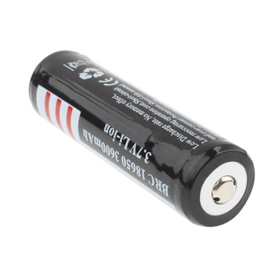 2 PCS UltraFire BRC 18650 3600mAh 3.7V Long Lasting Rechargeable Lithium ion Battery with Circuit Protection(Black)