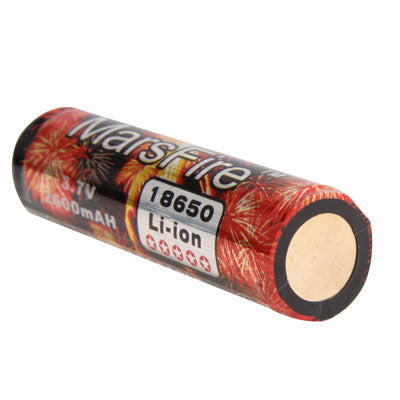 2 PCS MarsFire 18650 2600mAh Rechargeable Li-ion Battery with Protected Board(Red)